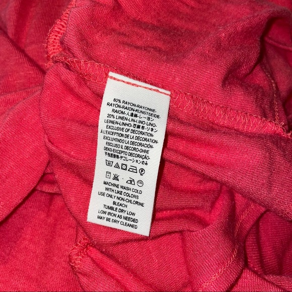 Free People Ruffled Red Henley Blouse - Picture 7 of 9